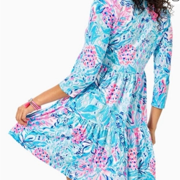 Lilly Pulitzer Geanna Cotton Swing Dress sz L - Picture 2 of 8